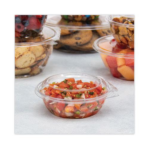 Tamper-Resistant, Tamper-Evident Bowls with Dome Lid, 8 oz, 5.5" Diameter x 2.1"h, Clear, 240/Carton. Picture 6