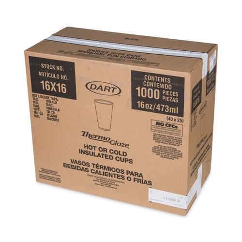 Cafe G Foam Hot/Cold Cups, 16 oz, Brown/Green/White, 1,000/Carton. Picture 2
