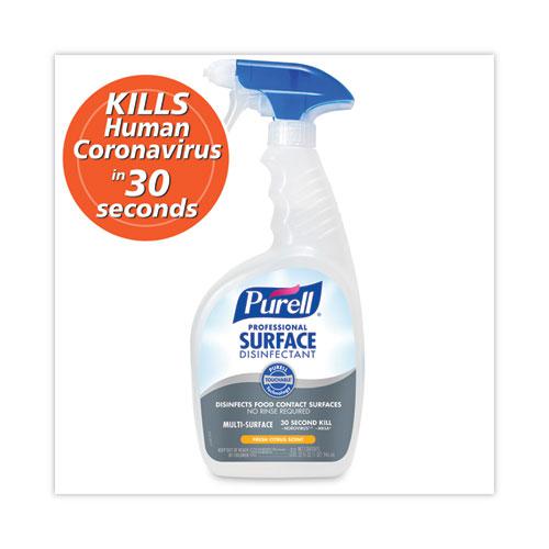 Professional Surface Disinfectant, Fresh Citrus, 32 oz Spray Bottle, 6/Carton. The main picture.