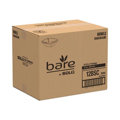 Bare Eco-Forward Sugarcane Dinnerware, Bowl, 12 oz, Ivory, 125/Pack, 8 Packs/Carton. Picture 1