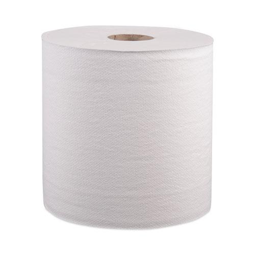 Hardwound Roll Towels, 1-Ply, 8" x 800 ft, White, 6 Rolls/Carton. Picture 1