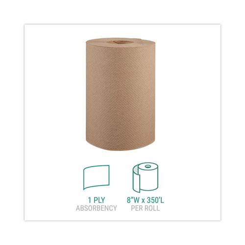 Hardwound Roll Towels, 1-Ply, 8" x 350 ft, Natural, 12 Rolls/Carton. Picture 2