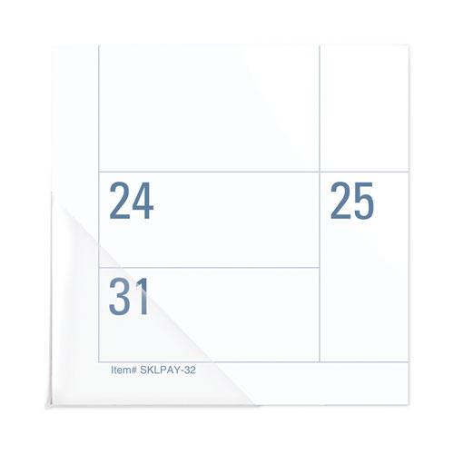 Academic Large Print Desk Pad, 21.75 x 17, White/Blue Sheets, 12 Month (July to June): 2024 to 2025. Picture 2
