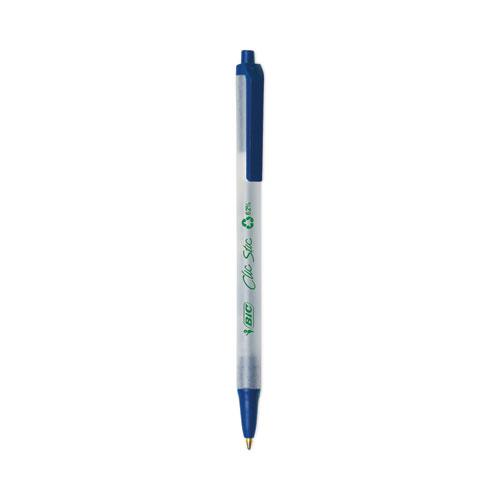 ReVolution Clic Stic Ballpoint Pen, Retractable, Medium 1 mm, Blue Ink, Translucent Frost/Blue Barrel, 48/Pack. Picture 3