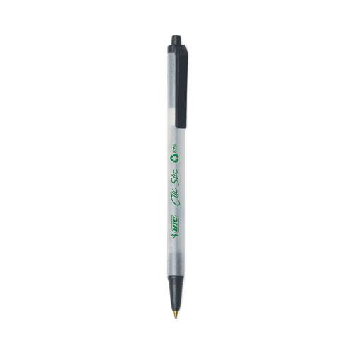 ReVolution Clic Stic Ballpoint Pen, Retractable, Medium 1 mm, Black Ink, Translucent Frost/Black Barrel, 48/Pack. Picture 1