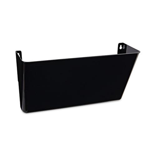 Wall File Pockets, Plastic, Letter Size, 13" x 4.13" x 7", Black. Picture 1