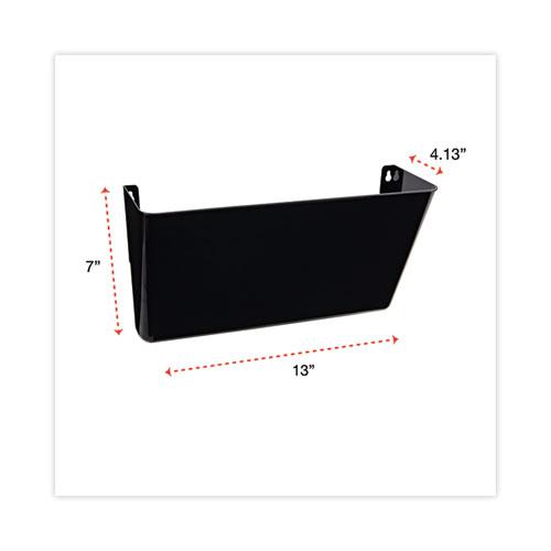 Wall File Pockets, Plastic, Letter Size, 13" x 4.13" x 7", Black. Picture 2