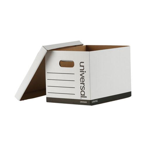 Basic-Duty Economy Record Storage Boxes, Letter/Legal Files, 12" x 15" x 10", White, 10/Carton. Picture 2