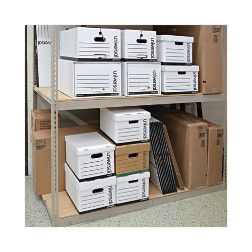 Basic-Duty Economy Record Storage Boxes, Letter/Legal Files, 12" x 15" x 10", White, 10/Carton. Picture 7