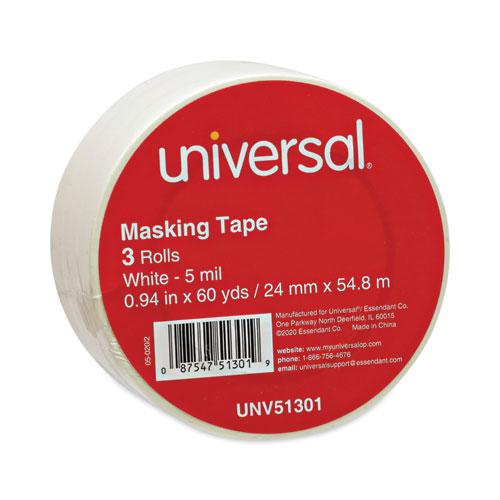 General-Purpose Masking Tape, 3" Core, 24 mm x 54.8 m, Beige, 3/Pack. Picture 2