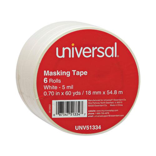 Removable General-Purpose Masking Tape, 3" Core, 18 mm x 54.8 m, Beige, 6/Pack. Picture 2