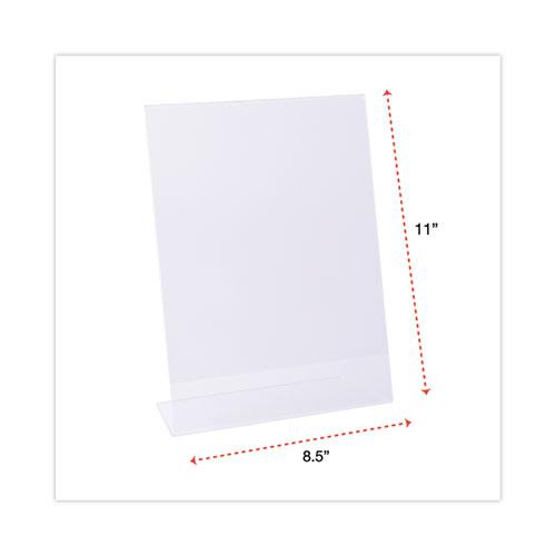 Clear L-Style Freestanding Frame, 8.5 x 11 Insert, 3/Pack. Picture 3