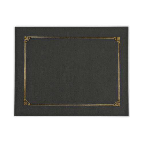 Certificate/Document Cover, 8.5 x 11; 8 x 10; A4, Black, 6/Pack. Picture 1