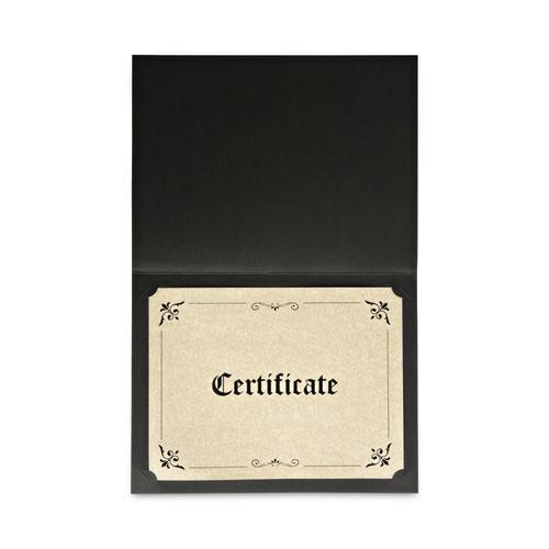 Certificate/Document Cover, 8.5 x 11; 8 x 10; A4, Black, 6/Pack. Picture 3