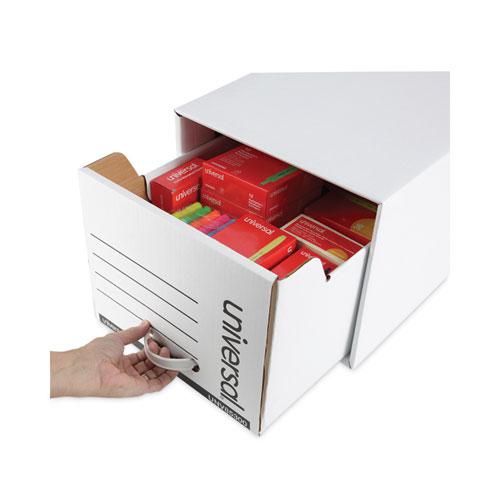 Heavy-Duty Storage Drawers, Letter Files, 14" x 25.5" x 11.5", White, 6/Carton. Picture 6
