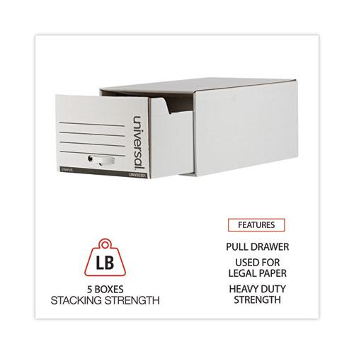 Heavy-Duty Storage Drawers, Legal Files, 17.25" x 25.5" x 11.5", White, 6/Carton. Picture 5