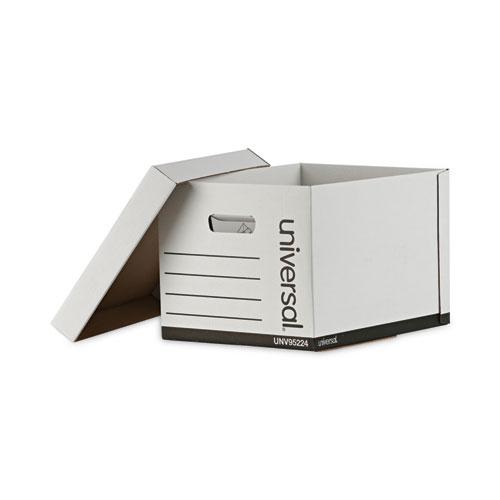 Heavy-Duty Fast Assembly Lift-Off Lid Storage Box, Letter/Legal Files, White, 12/Carton. Picture 2