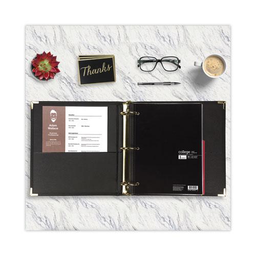 Classic Collection Ring Binder, 3 Rings, 2" Capacity, 11 x 8.5, Black. Picture 6