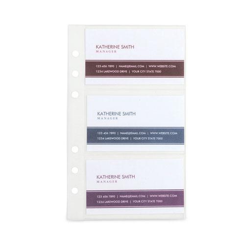 Refill Sheets for 4.25 x 7.25 Business Card Binders, For 2 x 3.5 Cards, Clear, 6 Cards/Sheet, 10 Sheets/Pack. Picture 2