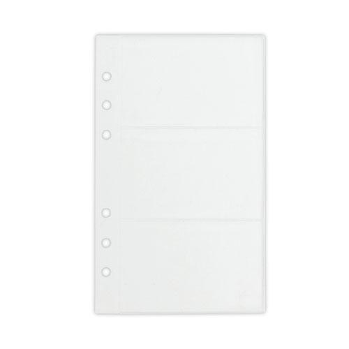 Refill Sheets for 4.25 x 7.25 Business Card Binders, For 2 x 3.5 Cards, Clear, 6 Cards/Sheet, 10 Sheets/Pack. Picture 3