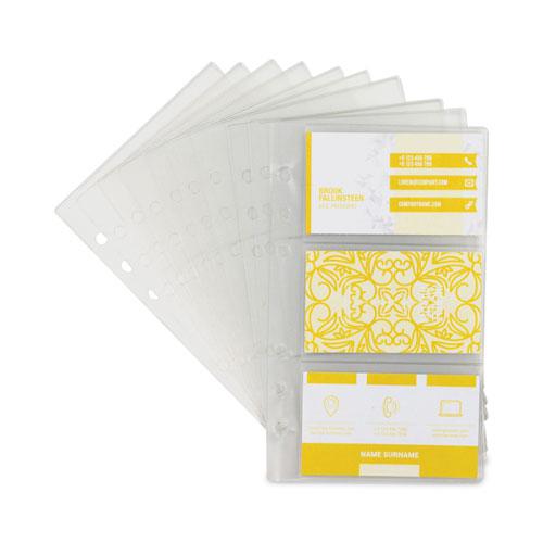 Refill Sheets for 4.25 x 7.25 Business Card Binders, For 2 x 3.5 Cards, Clear, 6 Cards/Sheet, 10 Sheets/Pack. Picture 4