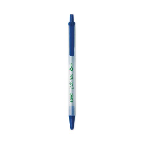 ReVolution Clic Stic Ballpoint Pen, Retractable, Medium 1 mm, Blue Ink, Translucent Frost/Blue Barrel, 48/Pack. Picture 1