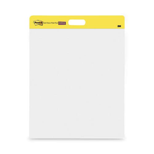 Self-Stick Wall Pad, Unruled, 20 x 23, White, 20 Sheets/Pad, 2 Pads/Pack, 2 Packs/Carton. Picture 1