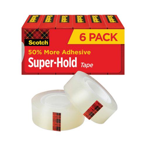 Super-Hold Tape Refill, 1" Core, 0.75" x 27.77 yds, Transparent, 6/Pack. Picture 1