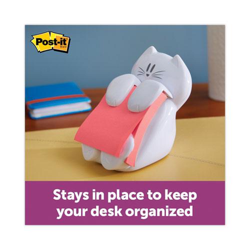 Cat Notes Dispenser, For 3 x 3 Pads, White, Includes (1) Rio de Janeiro Super Sticky Pop-up Pad. Picture 2
