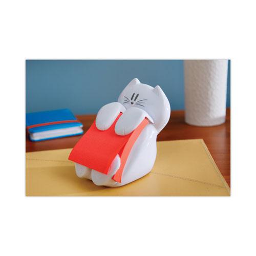 Cat Notes Dispenser, For 3 x 3 Pads, White, Includes (1) Rio de Janeiro Super Sticky Pop-up Pad. Picture 4