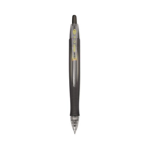 G6 Gel Pen, Retractable, Fine 0.7 mm, Black Ink, Black Barrel. Picture 1
