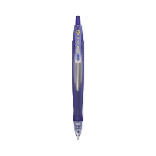 G6 Gel Pen, Retractable, Fine 0.7 mm, Blue Ink, Blue Barrel. Picture 1
