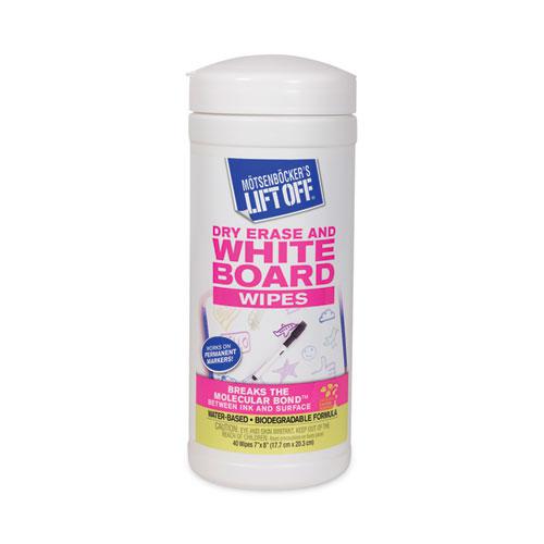 Dry Erase Cleaner Wipes, 7 x 12, 40/Canister. Picture 1