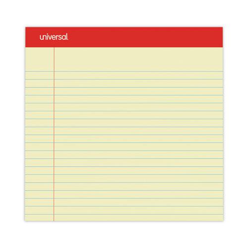 Perforated Ruled Writing Pads, Wide/Legal Rule, Red Headband, 50 Canary-Yellow 8.5 x 11.75 Sheets, Dozen. Picture 7