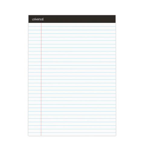 Premium Ruled Writing Pads with Heavy-Duty Back, Wide/Legal Rule, Black Headband, 50 White 8.5 x 11 Sheets, 6/Pack. Picture 2