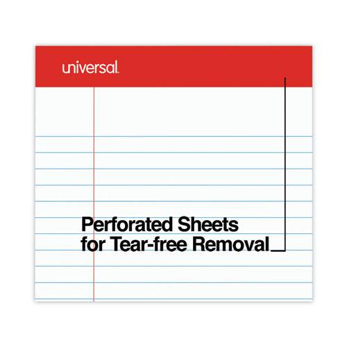 Perforated Ruled Writing Pads, Wide/Legal Rule, Red Headband, 50 White 8.5 x 14 Sheets, Dozen. Picture 5
