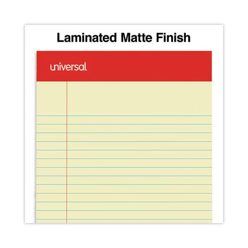 Perforated Ruled Writing Pads, Narrow Rule, Red Headband, 50 Canary-Yellow 5 x 8 Sheets, Dozen. Picture 8