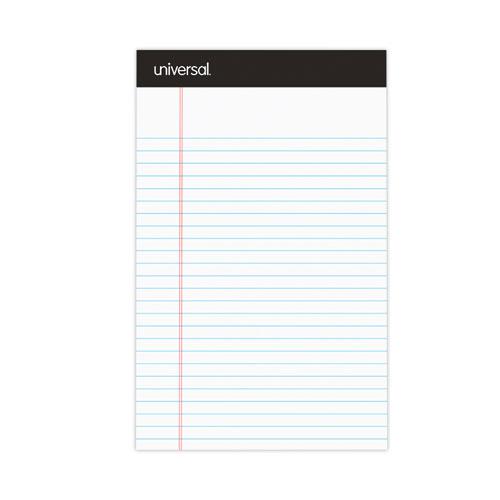 Premium Ruled Writing Pads with Heavy-Duty Back, Narrow Rule, Black Headband, 50 White 5 x 8 Sheets, 12/Pack. Picture 1