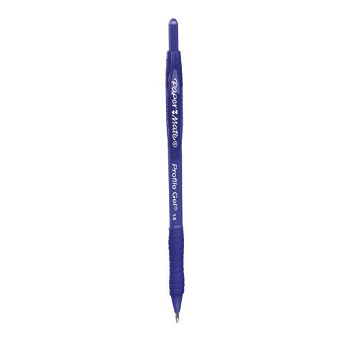 Profile Gel Pen, Retractable, Bold 1 mm, Blue Ink, Translucent Blue Barrel, Dozen. The main picture.