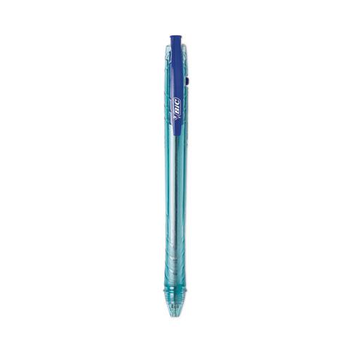 ReVolution Ocean Bound Ballpoint Pen, Retractable, Medium 1 mm, Blue Ink, Translucent Blue Barrel, Dozen. Picture 1