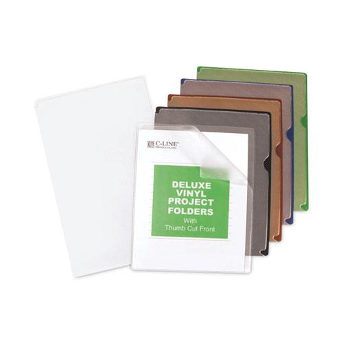 Deluxe Vinyl Project Folders, Letter Size, Assorted Colors, 35/Box. Picture 3