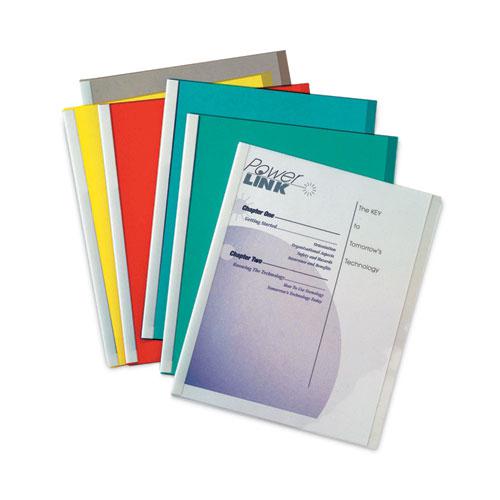 Vinyl Report Covers, 0.13" Capacity, 8.5 x 11, Clear/Assorted, 50/Box. Picture 3