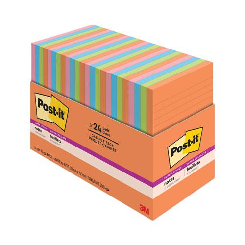 Pads in Energy Boost Collection Colors, Note Ruled, 4" x 6", 45 Sheets/Pad, 24 Pads/Pack. Picture 1
