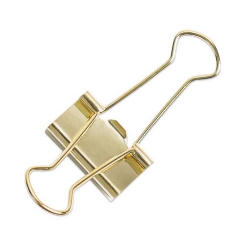 Binder Clips, Small, Gold, 72/Pack. Picture 1