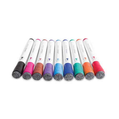 Chisel Tip Low-Odor Dry-Erase Markers with Erasers, Broad Chisel Tip, Assorted Colors, 48/Pack. Picture 3