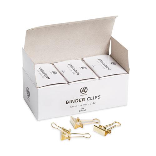 Binder Clips, Small, Gold, 72/Pack. Picture 3