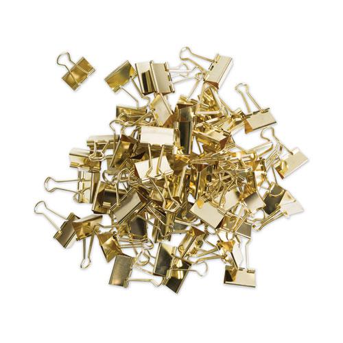 Binder Clips, Medium, Gold, 72/Pack. Picture 4