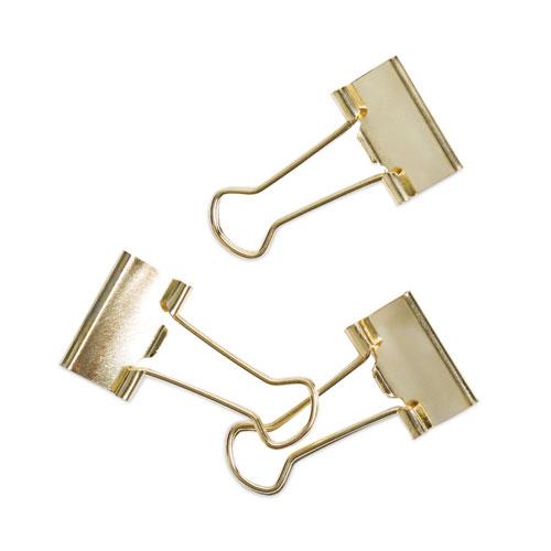 Binder Clips, Small, Gold, 72/Pack. Picture 4