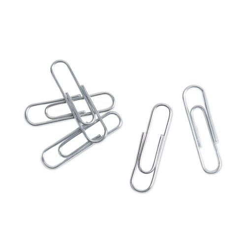 Paper Clips, Medium, Vinyl-Coated, Silver, 200 Clips/Box, 5 Boxes/Pack. Picture 5