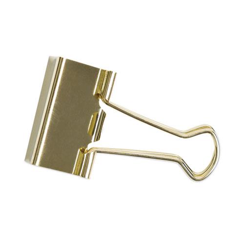 Binder Clips, Medium, Gold, 72/Pack. Picture 1